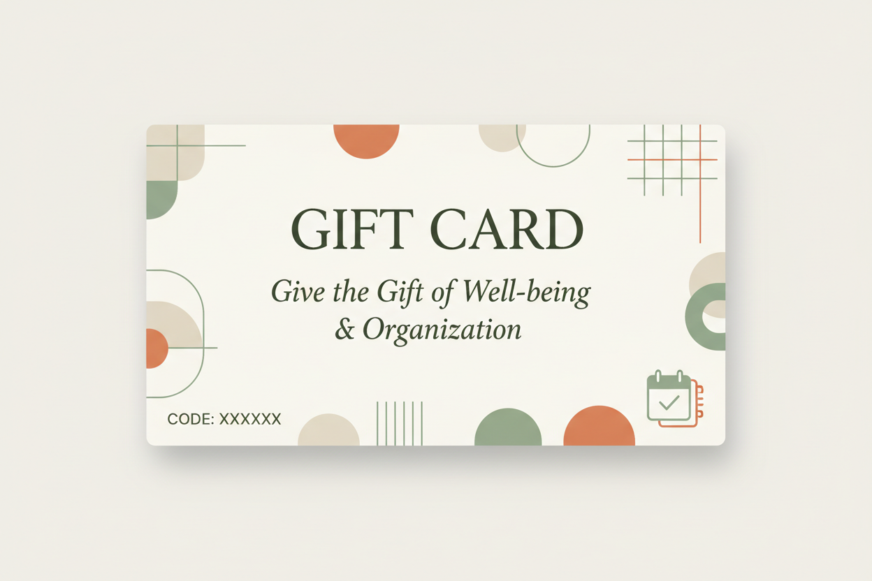 Gift Card Design 1 - Sage and Terracotta